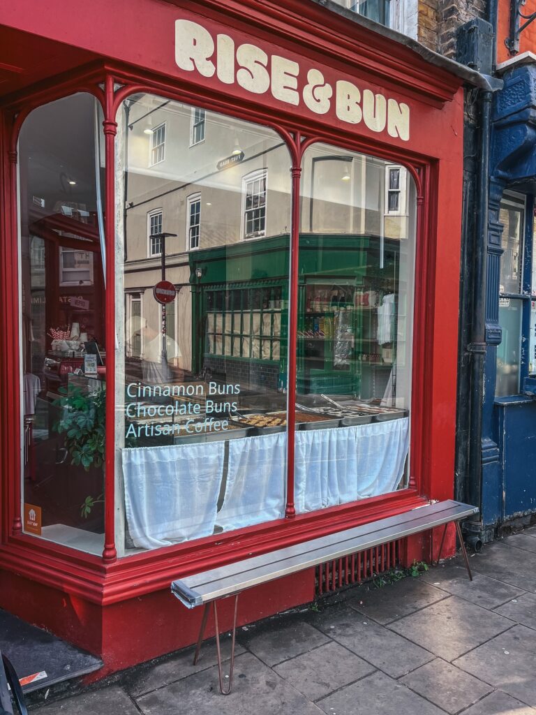 Rise & Bun bakery shopfront on King Street in Margate Old Town