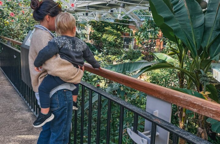 Vivaia Avoir travel loafers review, wearing the loafers at Belfast Botanic Gardens Palm House